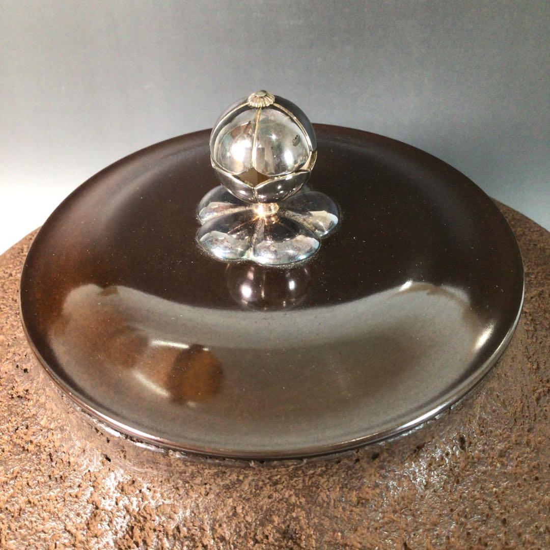 Ｓ２　茶釜　『釜師　和田美之助造』『銀摘み』『阿弥陀堂釜』　共箱　茶道具