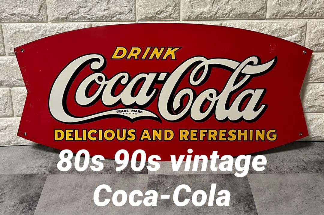 ビンテージ　レトロ　80s 90s CocaCola 看板　コカコーラ サイン