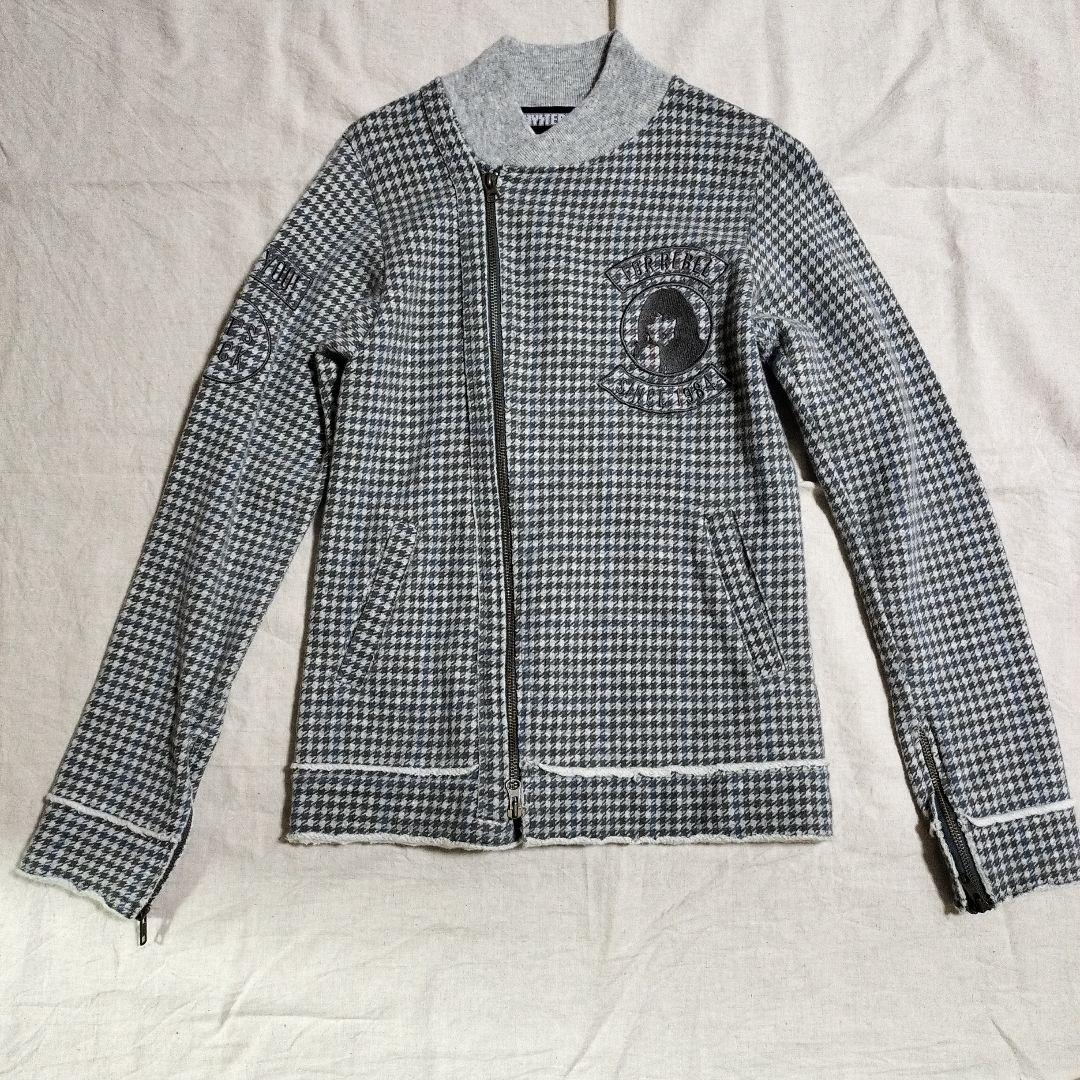 HYSTERIC 千鳥格子柄ライダースジャケット