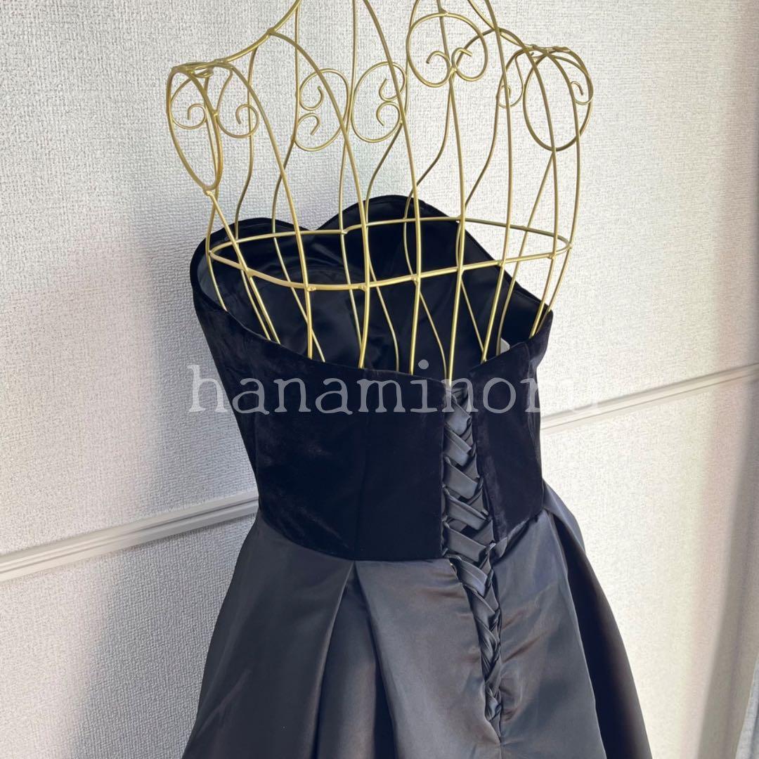 お色直し　黒　ドレス　パーティー　前撮り　二次会　街撮り　披露宴　ベロア