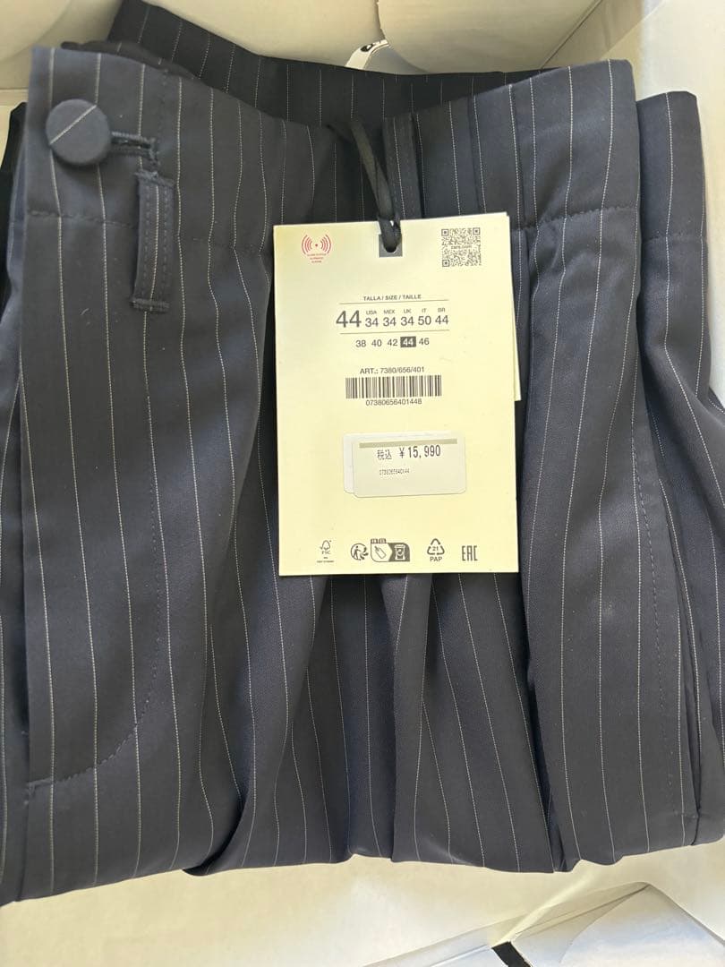 OSHIOTSUKI ZARA ピンストライプ柄スーツパンツ 44 スラックス
