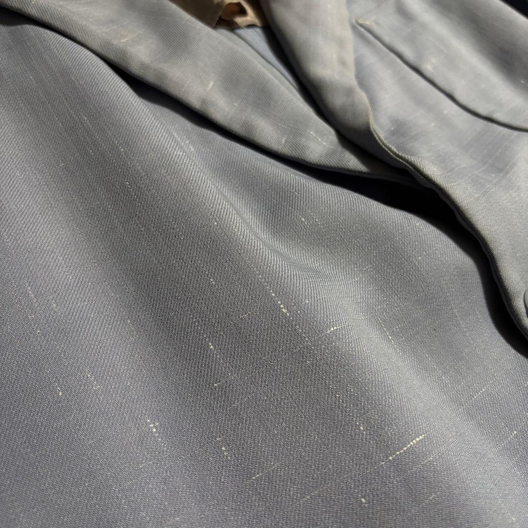 50s レーヨンギャバ　テーラード　ナッソージャケット　カスリ　ギャバジャン