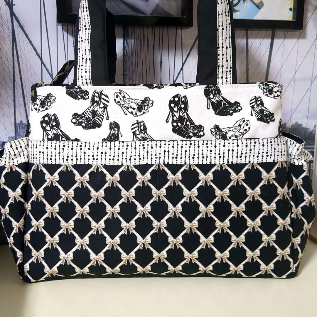 ロラライハリス　ハンドメイド　ボストン　バック　巾着袋