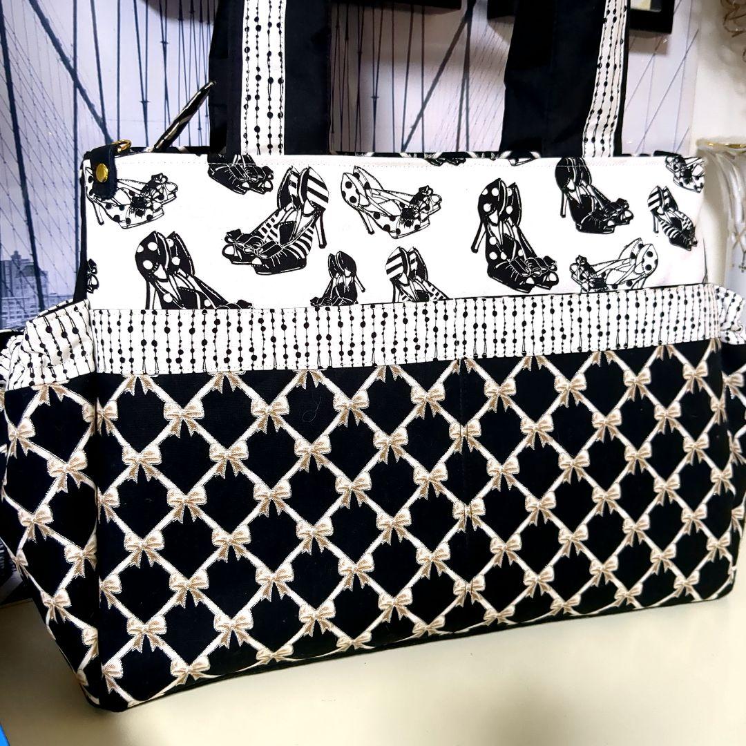 ロラライハリス　ハンドメイド　ボストン　バック　巾着袋