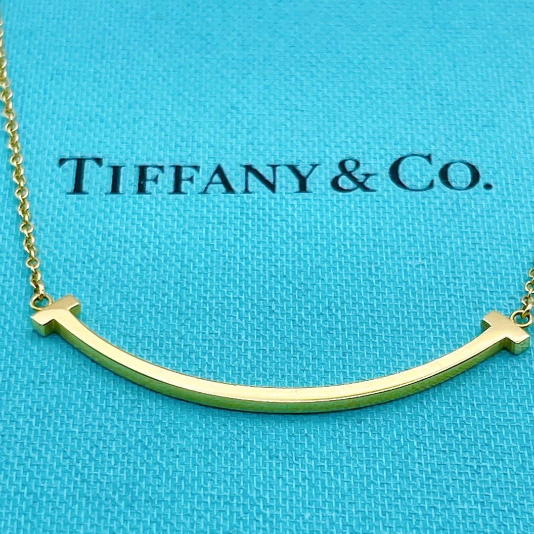Tiffany & Co. ネックレス　Tスマイル K18　スモール YG750