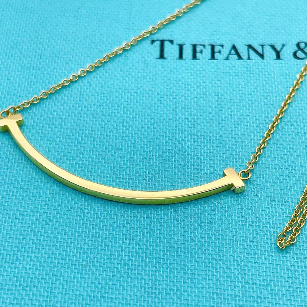 Tiffany & Co. ネックレス　Tスマイル K18　スモール YG750
