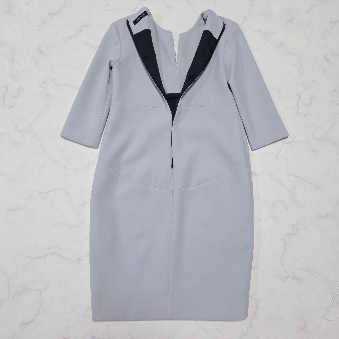 希少色✨ヨーコチャン YOKOCHAN 七分丈パールワンピース サックスブルー