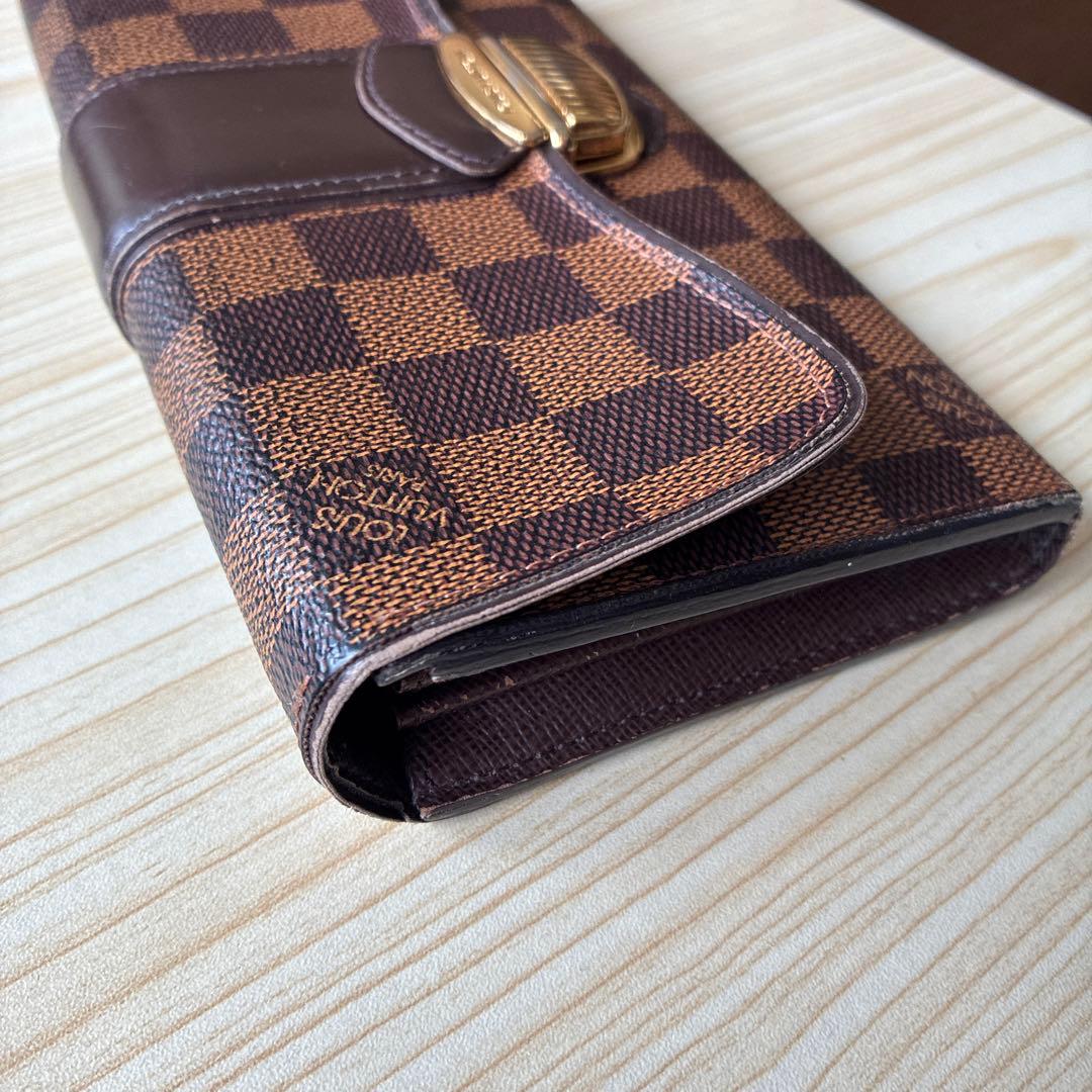 LOUIS VUITTON ルイヴィトン　ダミエ柄レザー長財布