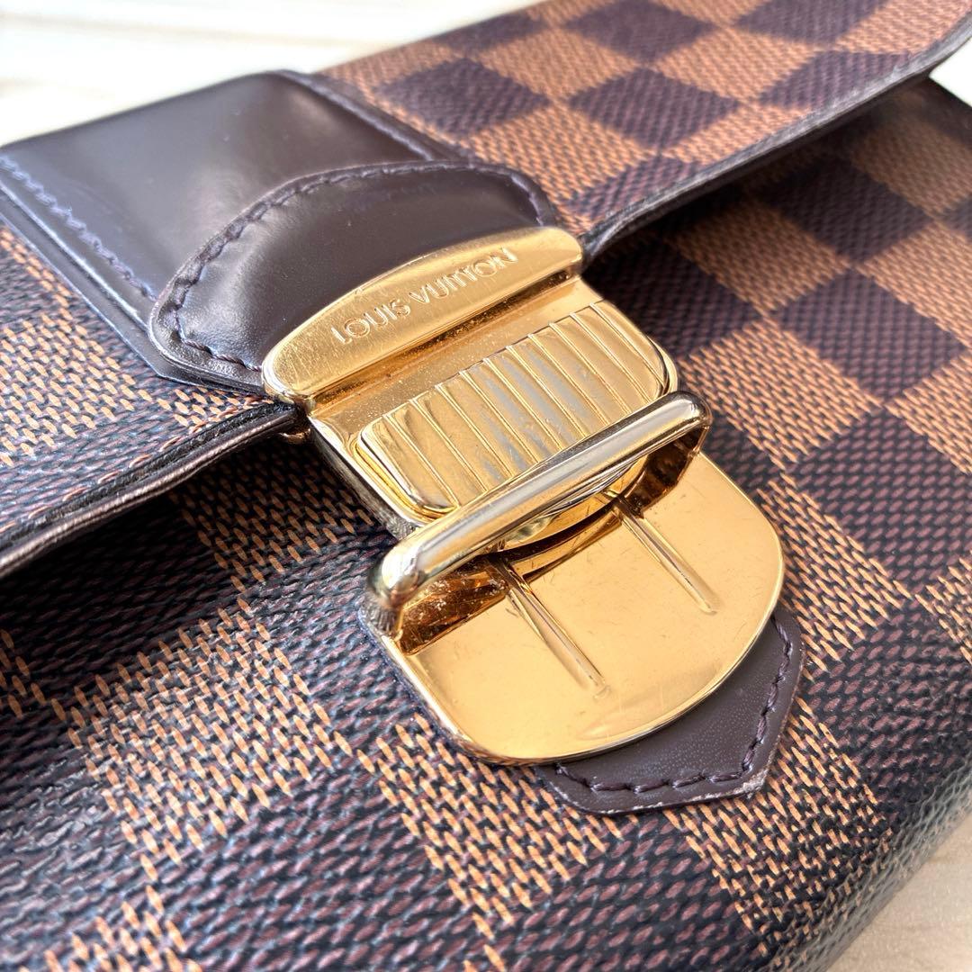 LOUIS VUITTON ルイヴィトン　ダミエ柄レザー長財布