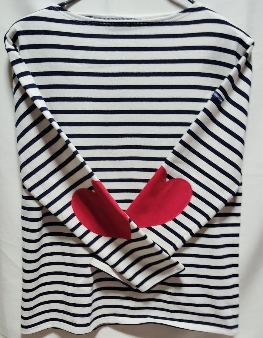 新品、SAINT JAMES エルボーパッチハート長袖Tシャツ
