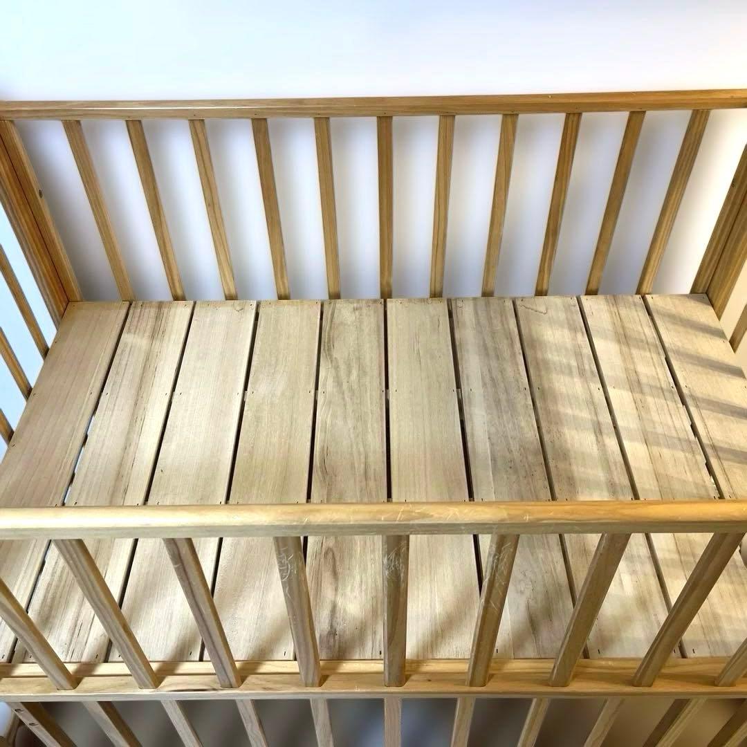 KATOJI 木製ベビーベッド　レギュラーサイズ　ハイシート