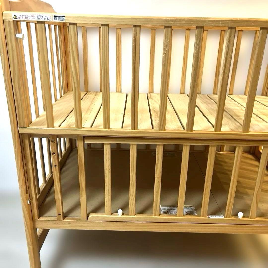 KATOJI 木製ベビーベッド　レギュラーサイズ　ハイシート