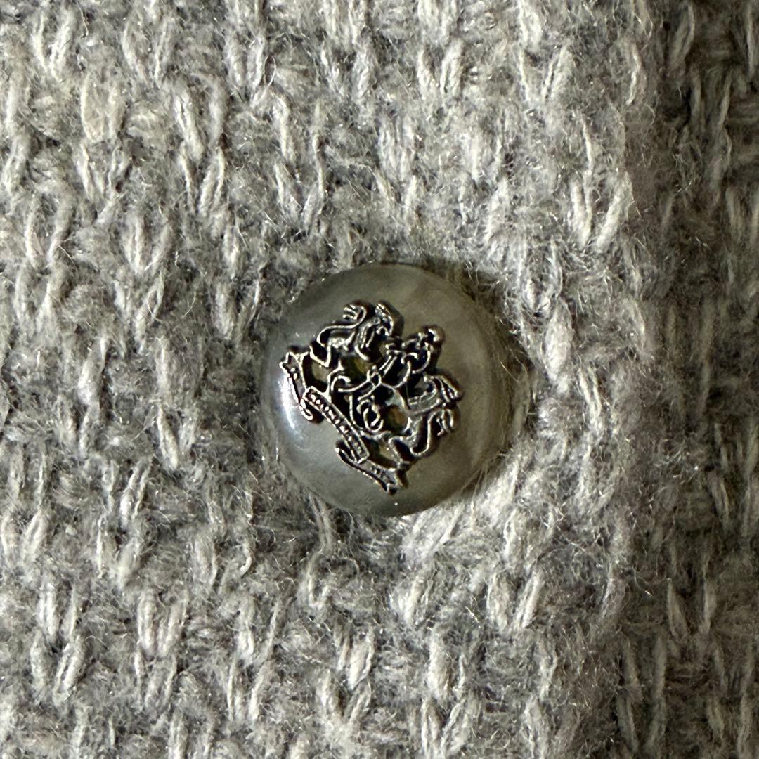 美品　ラルフローレン　カシミヤ混カーディガン　ペプラム　エンブレムボタン