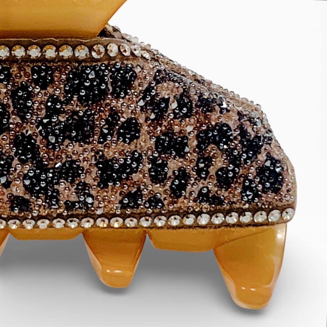 限定品acca アッカ ヘアクリップ 豹柄 レオパード フランス製　スワロスキー