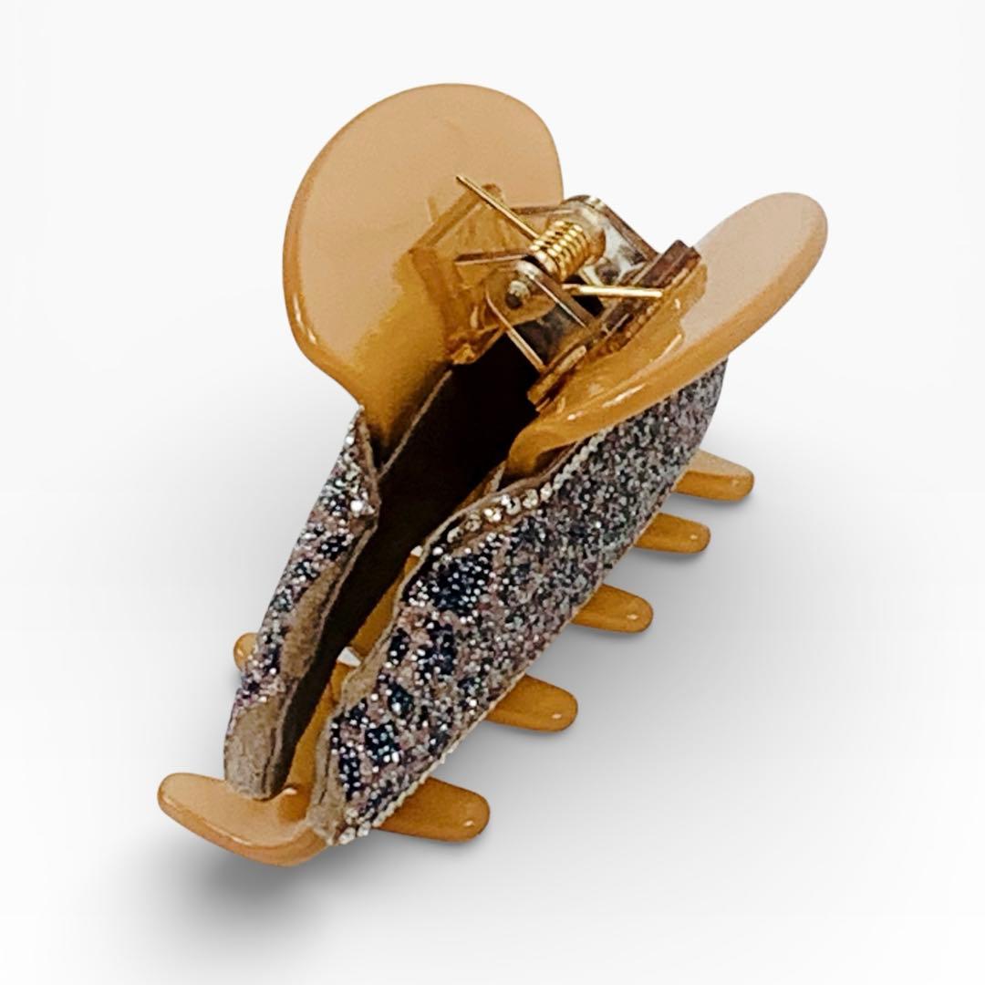 限定品acca アッカ ヘアクリップ 豹柄 レオパード フランス製　スワロスキー