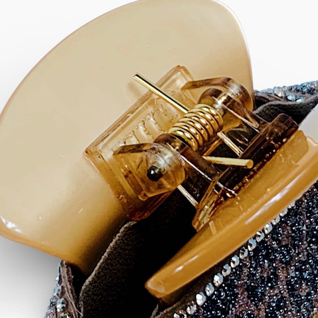 限定品acca アッカ ヘアクリップ 豹柄 レオパード フランス製　スワロスキー