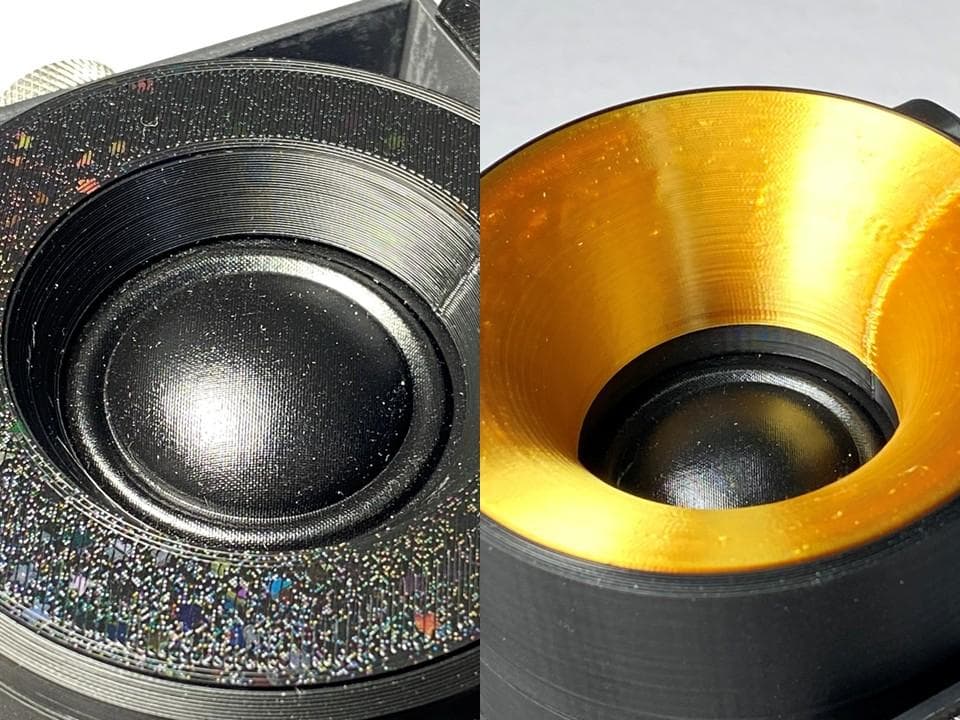 アドオン■高能率97dBホーンツイーター2個セット■ブラック/ゴールドGHK04