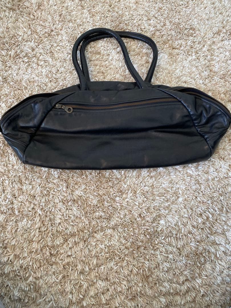 ジャスエムビーJas-M.B スモールトラベラーボストンバッグ　本革　黒