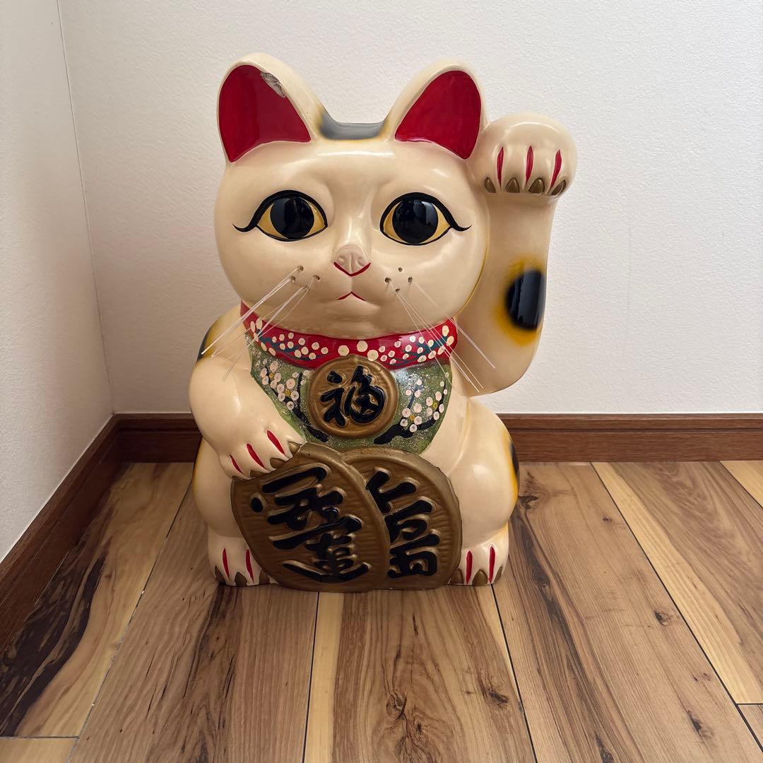 招き猫　貯金箱　超特大　44cm