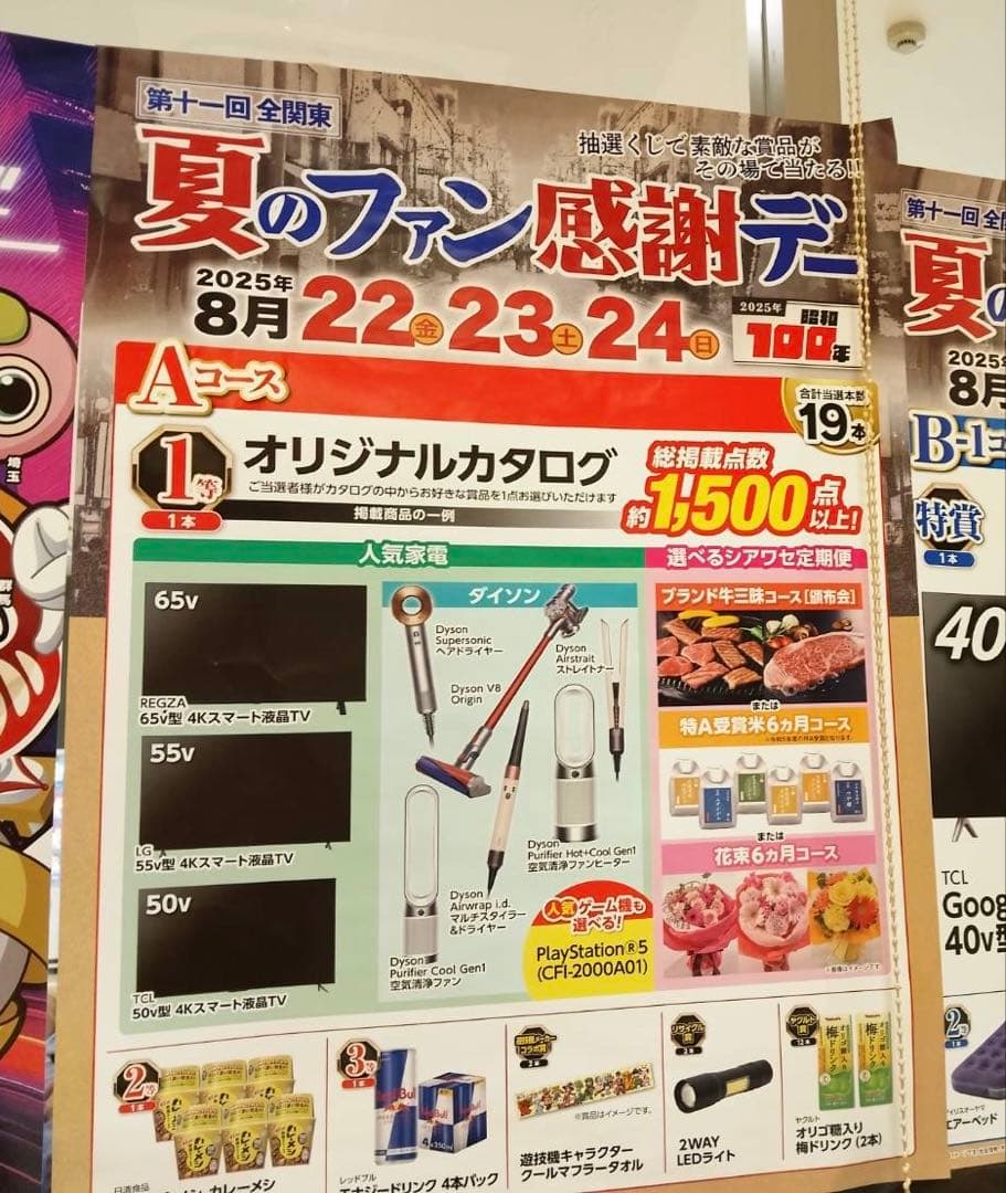 第11回全関東夏のファン感謝デー2025 オリジナルカタログ　Aコース　1等