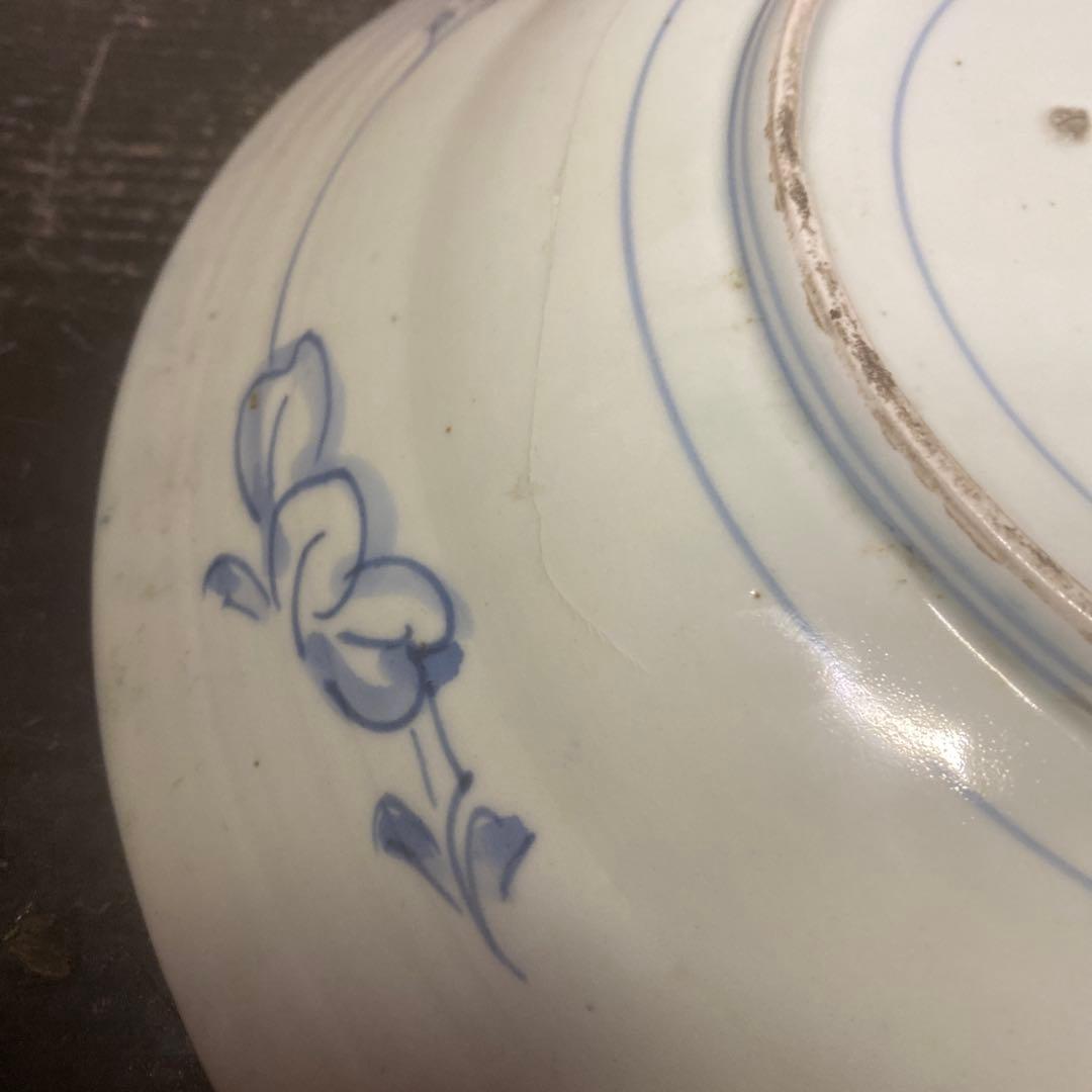 ヨーロッパ里帰り古伊万里芙蓉手大皿