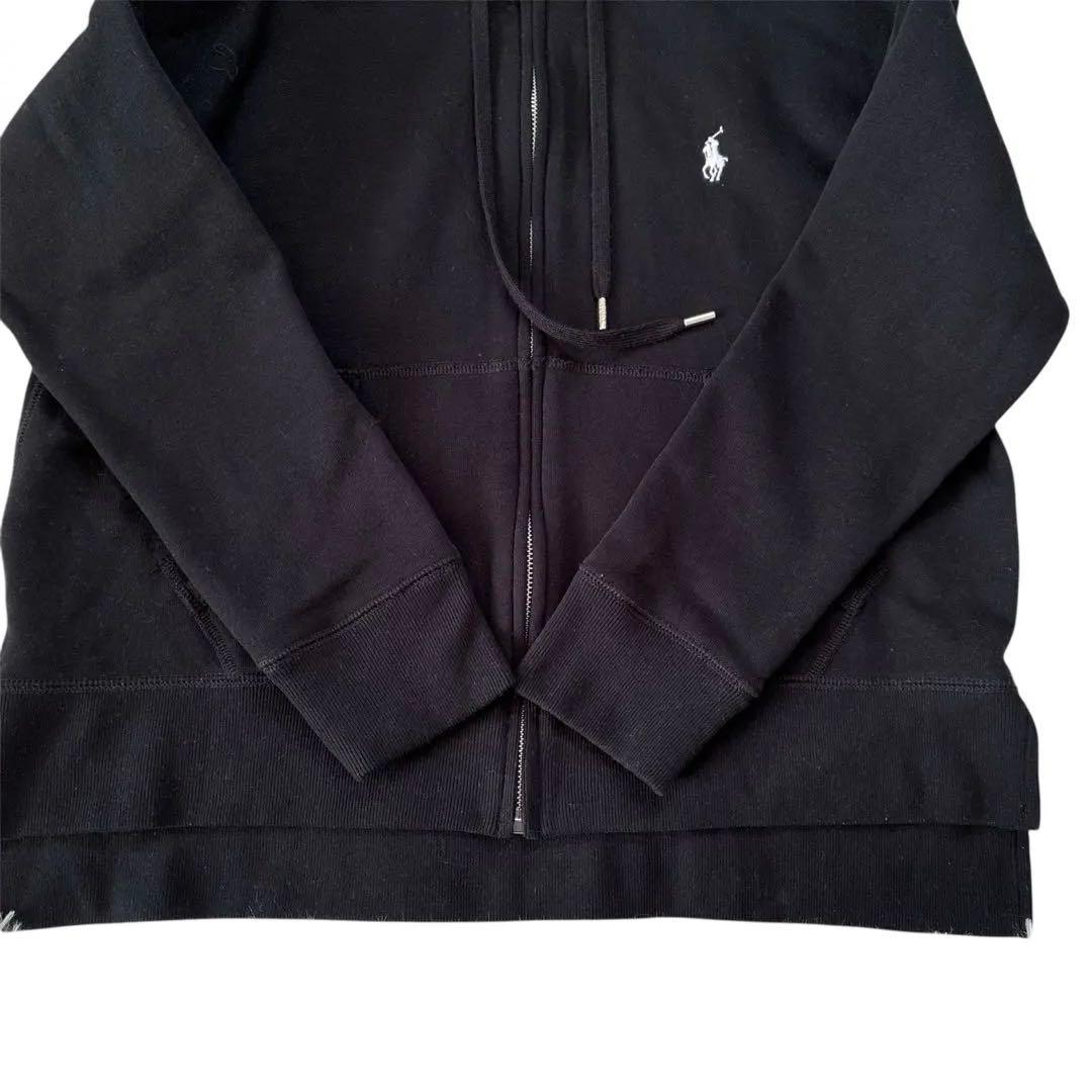 【美品・現行】ポロ・ラルフ・ローレン 黒 フルジップパーカー　黒　S