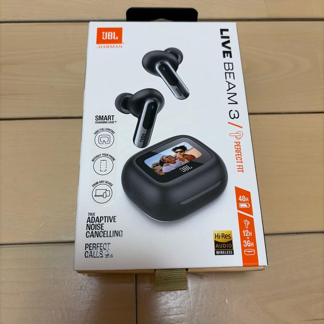 【保証付き】【美品】JBL Live Beam3 ワイヤレスイヤホン ブラック