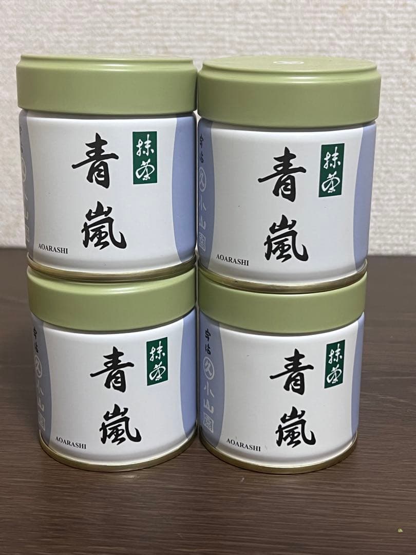 抹茶　丸久小山園 青嵐×4　抹茶 缶40g