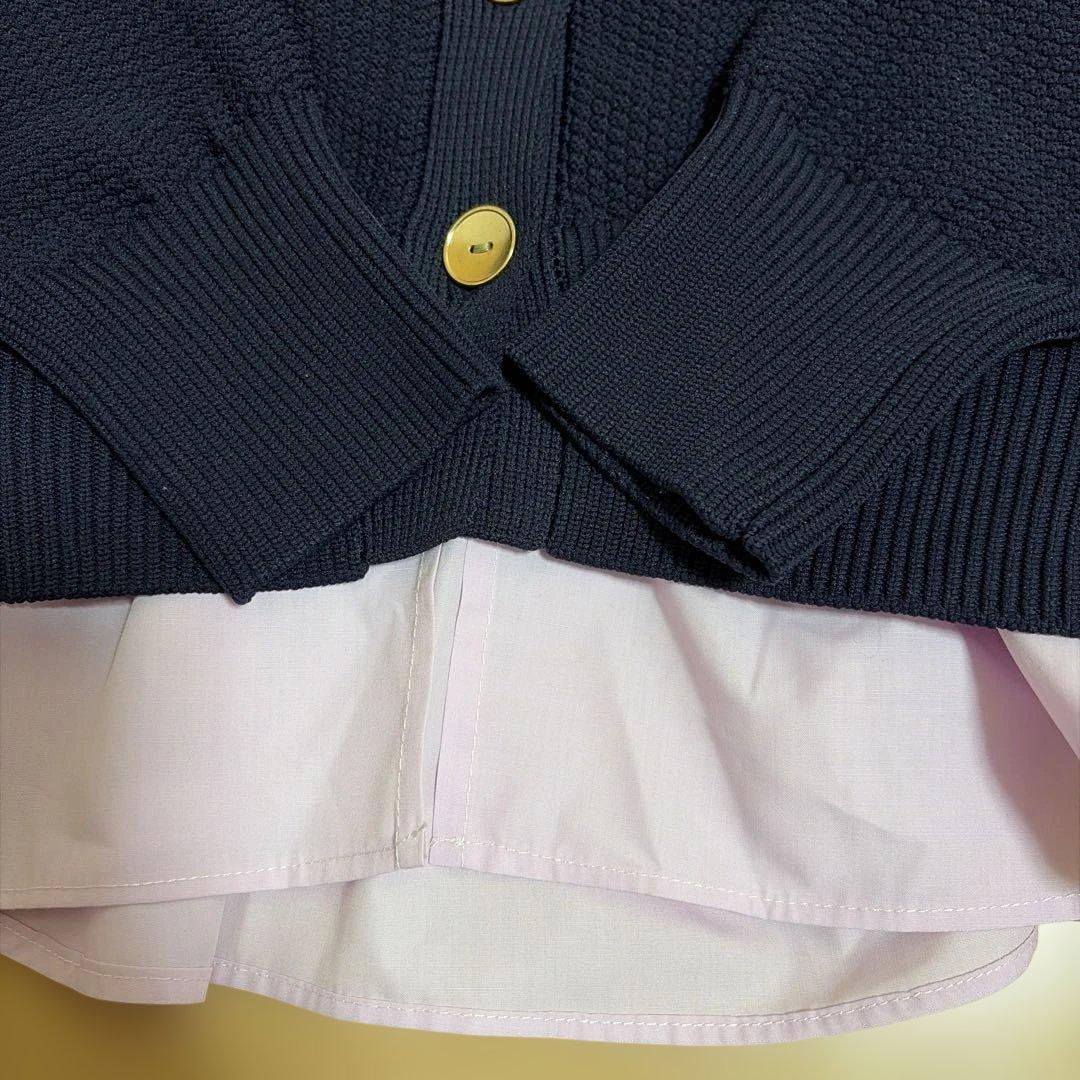 美品　JUSGLITTY 衿付きカノコカーデ