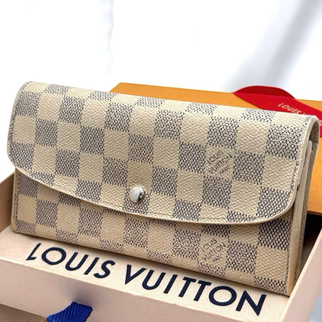 美品✨️ルイヴィトン　ダミエ　アズール　ポルトフォイユ　エミリー　長財布　財布