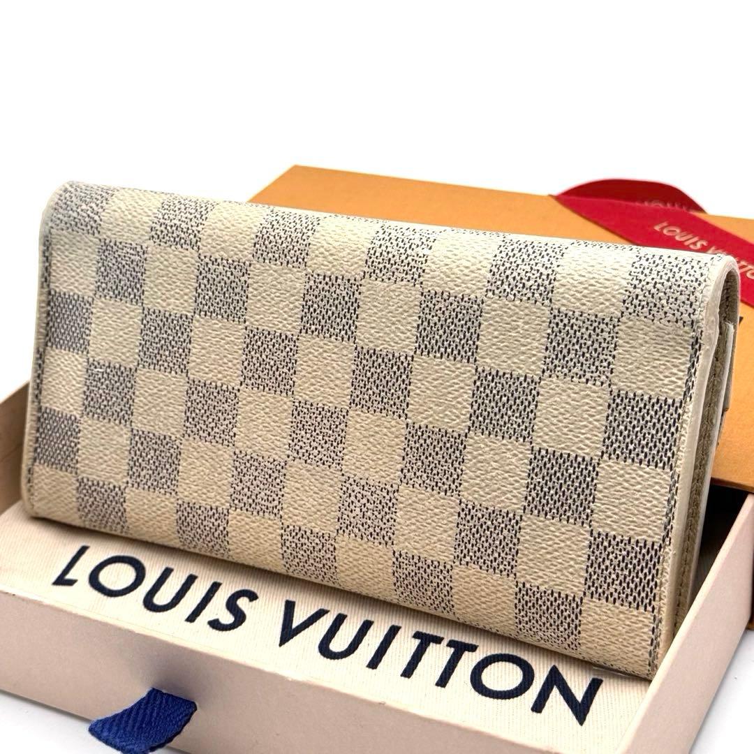 美品✨️ルイヴィトン　ダミエ　アズール　ポルトフォイユ　エミリー　長財布　財布