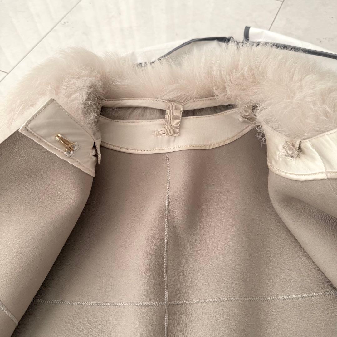 美品 ドゥロワー DRAWER ムートンコート 2way ジャケット36