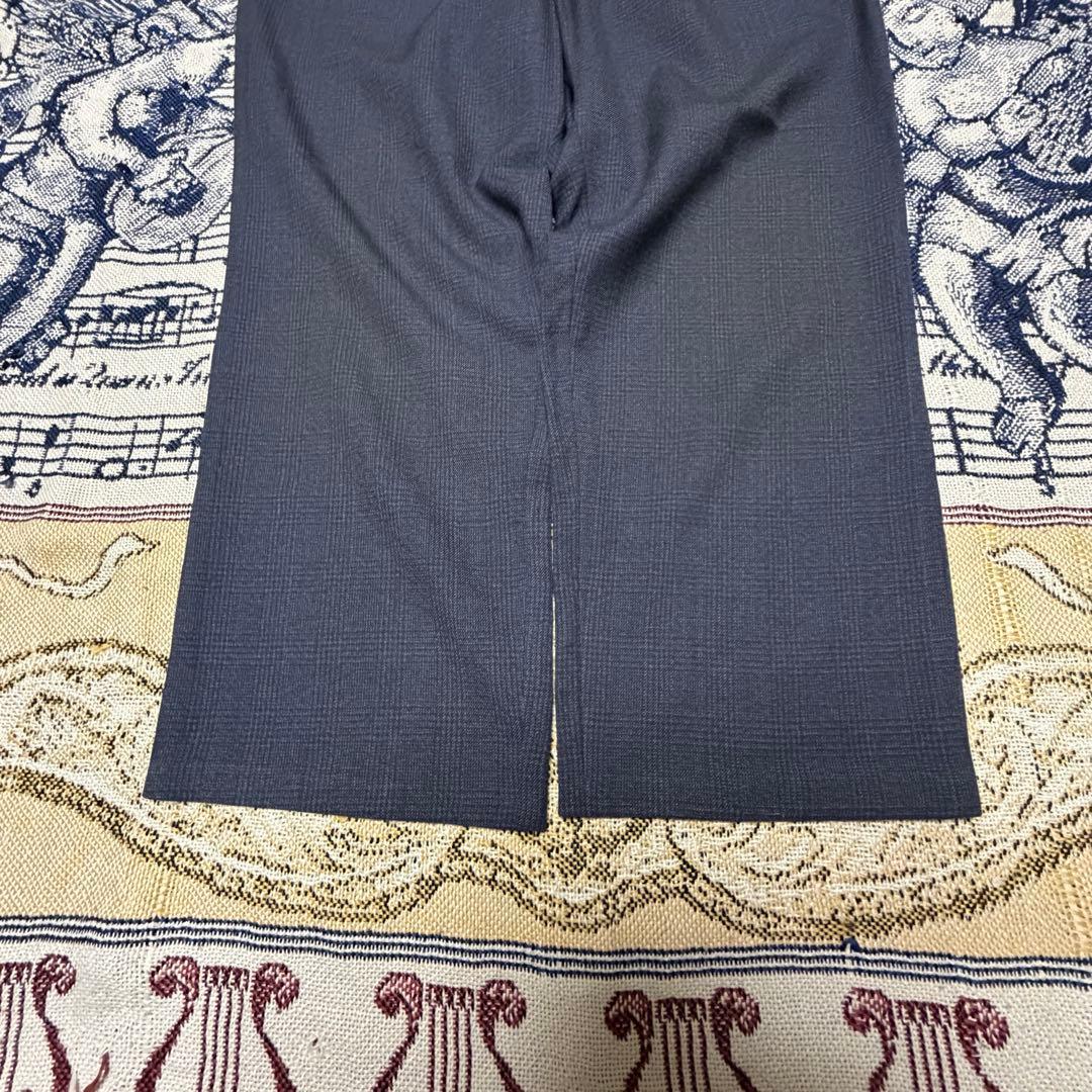 40s 50s 極太 ウール チェック スラックス ベルト付き ギャバジン