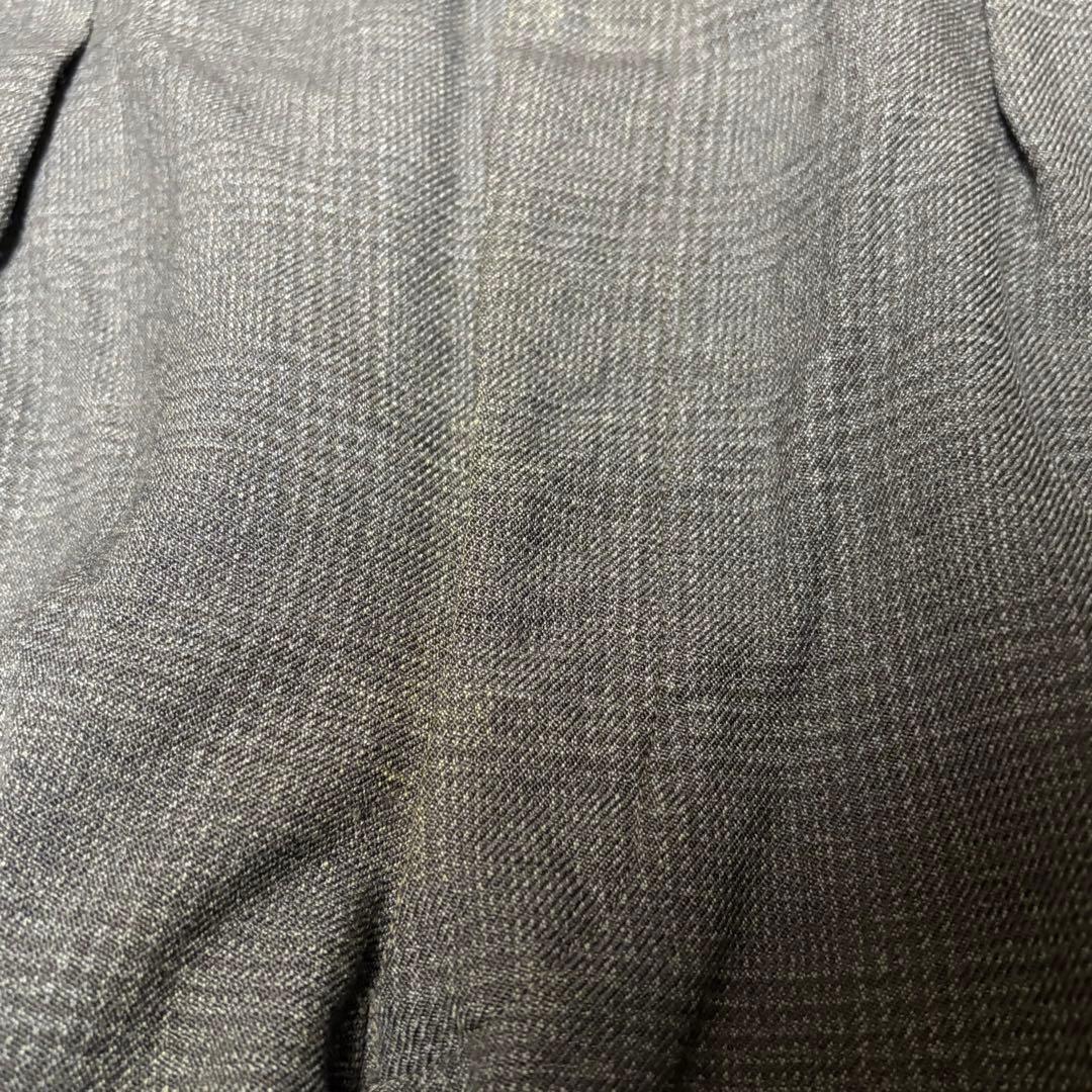 40s 50s 極太 ウール チェック スラックス ベルト付き ギャバジン