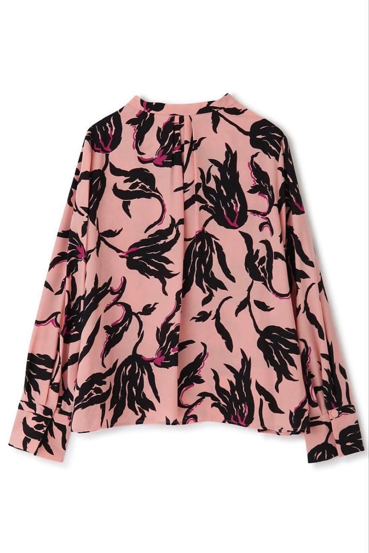 ピンキーアンドダイアン◆フラワープリントブラウス ピンク 38