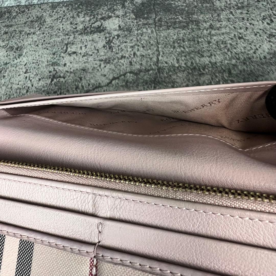 BURBERRY ノバチェック レザー×キャンバス 長財布