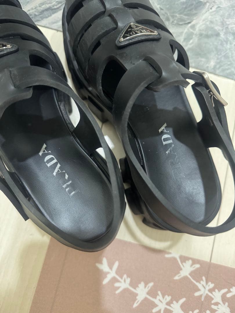 PRADA プラダ モノリス ラバー サンダル 38