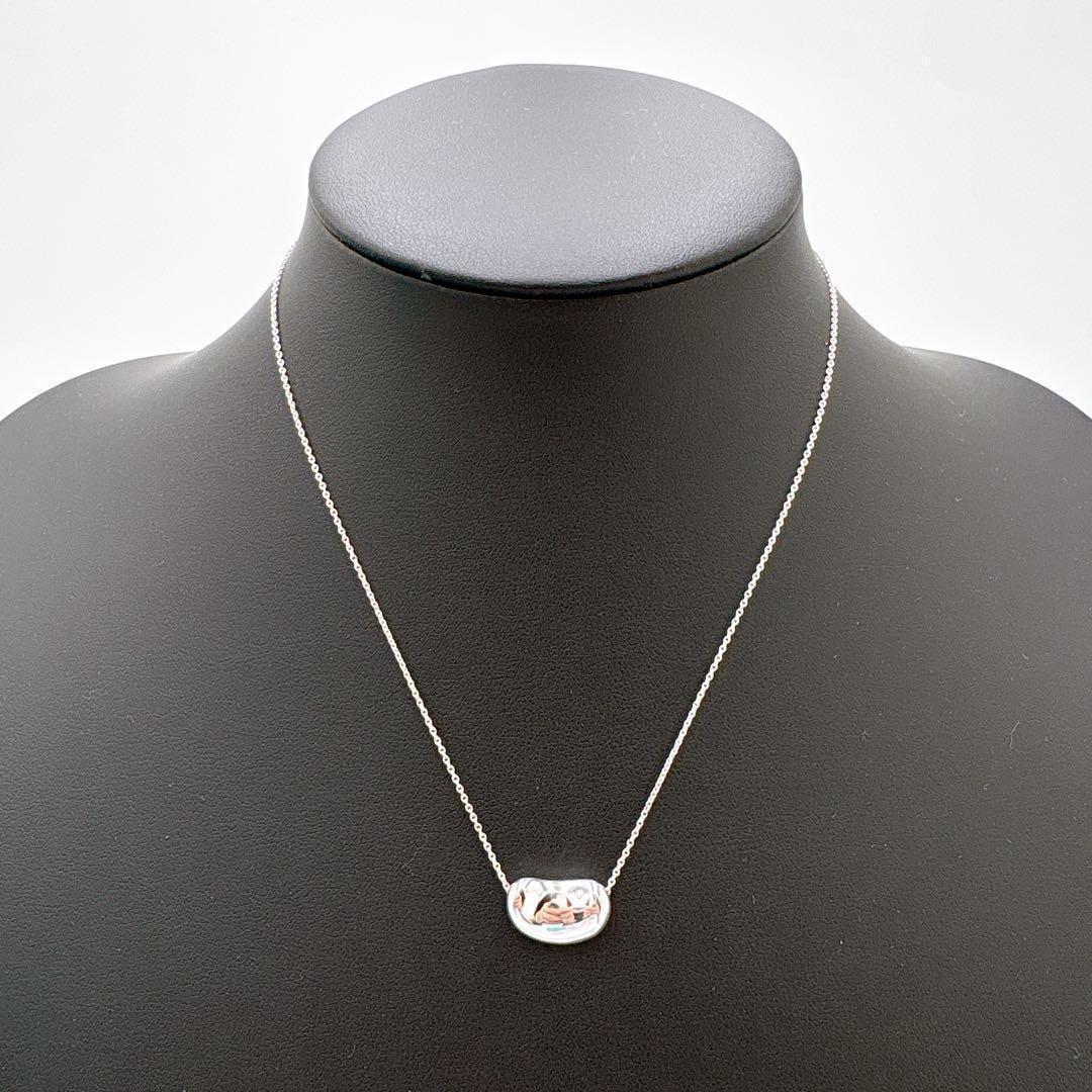 極美品 オールドティファニー ビーン ラージ ネックレス シルバー925