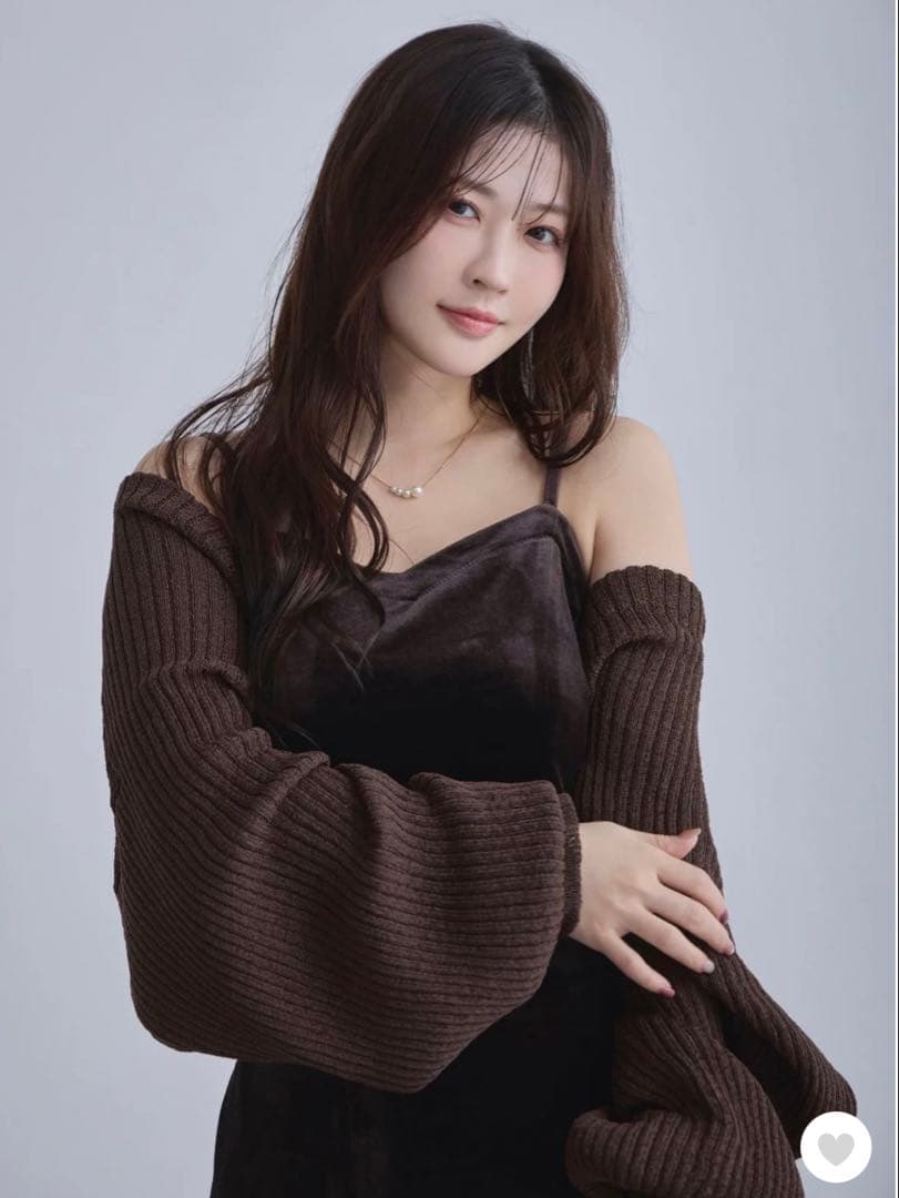 オーバーイー　ベロアキャミティアードワンピース　ブラウン96