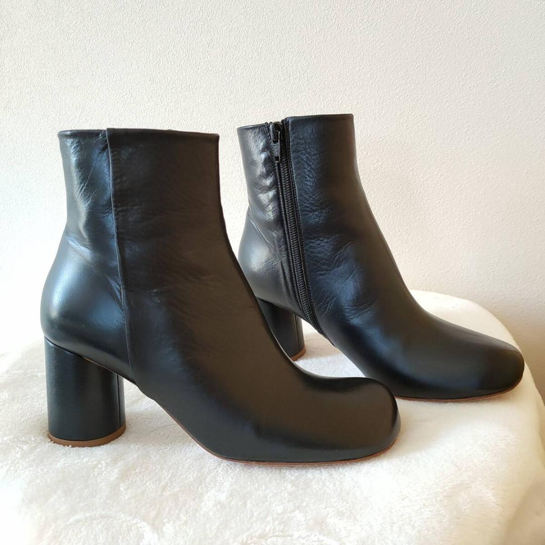 美品 アンスクリア INSCRIRE レザーブーツ ショートブーツ レディース