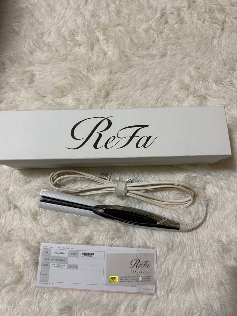 Refa ストレートアイロン ホワイト ヘアアイロン　RE-AC02A