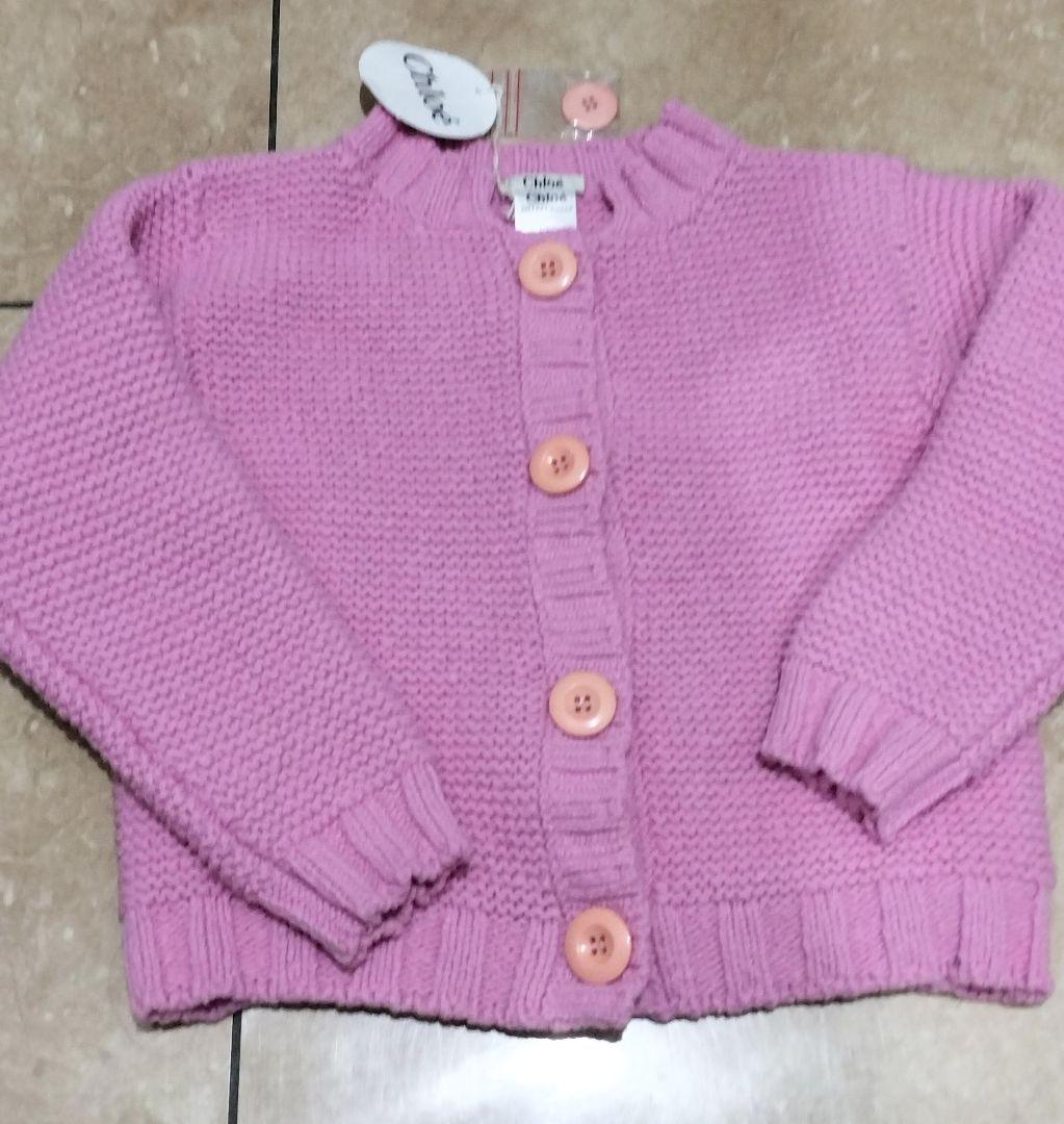 新品　Chloé ピンク ボタンがかわいいボレロカーディガン XS