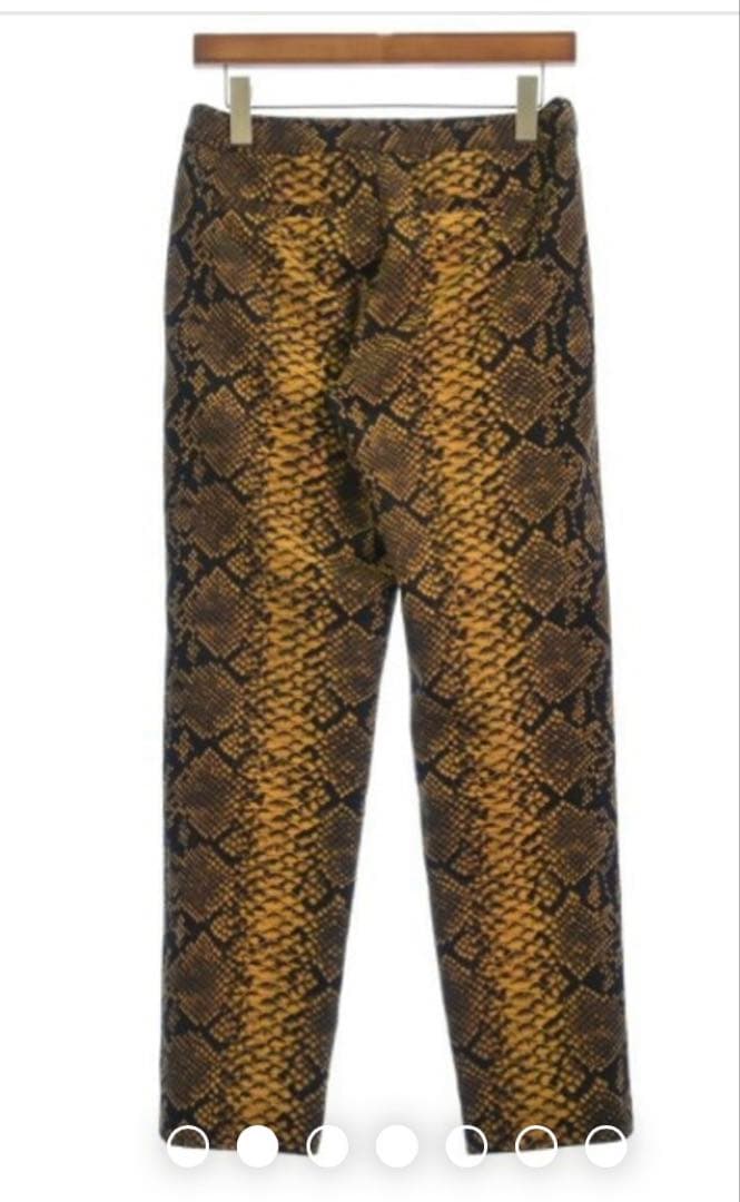 DRIES VAN NOTEN ヘビ柄パンツ ゴールド・ブラック　34