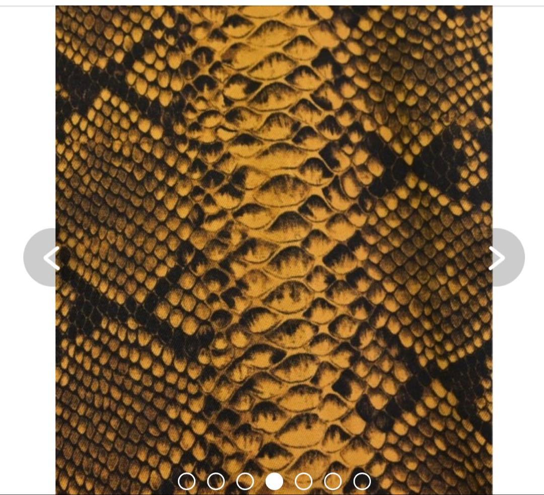 DRIES VAN NOTEN ヘビ柄パンツ ゴールド・ブラック　34