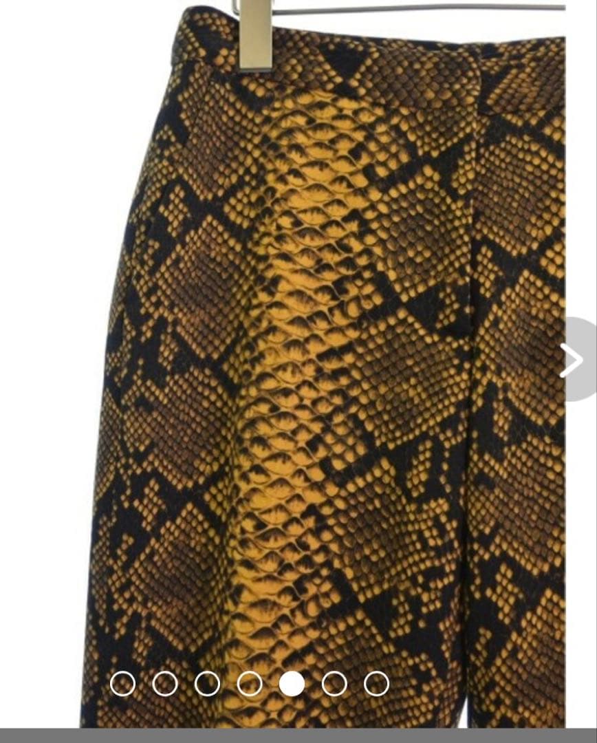 DRIES VAN NOTEN ヘビ柄パンツ ゴールド・ブラック　34