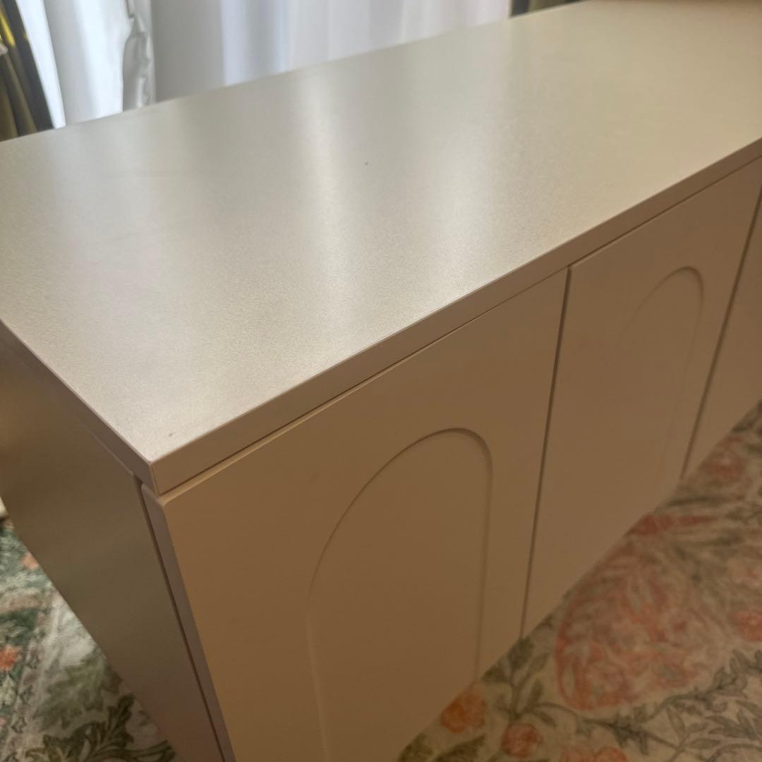 ホワイト アーチデザイン　テレビボード　棚