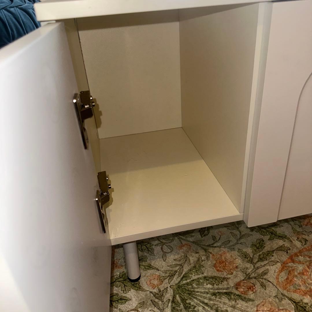 ホワイト アーチデザイン　テレビボード　棚