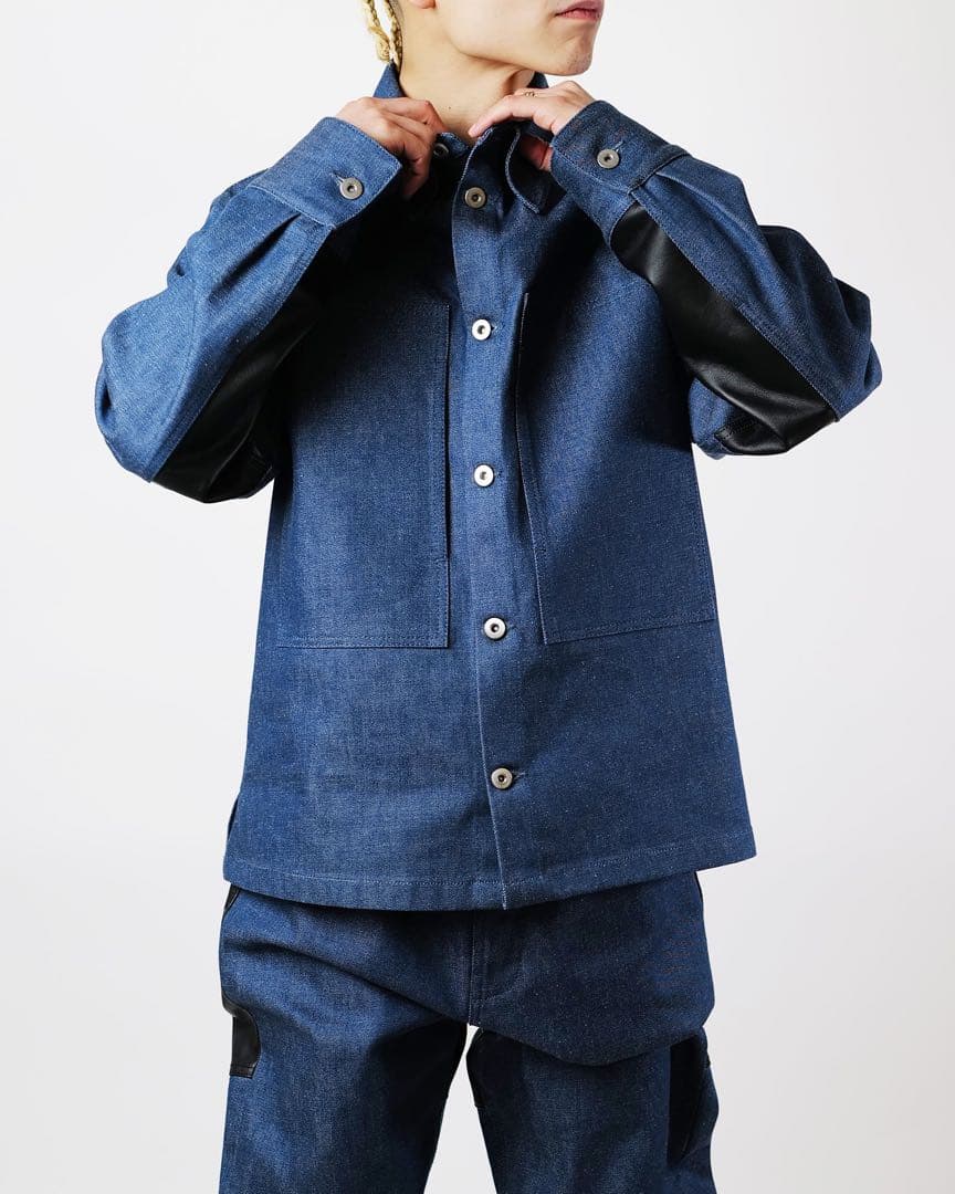 JIL SANDER デニムジャケット エルボーレザーパッチ 44