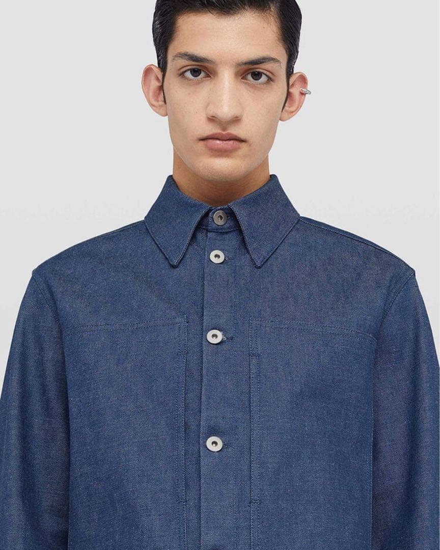 JIL SANDER デニムジャケット エルボーレザーパッチ 44