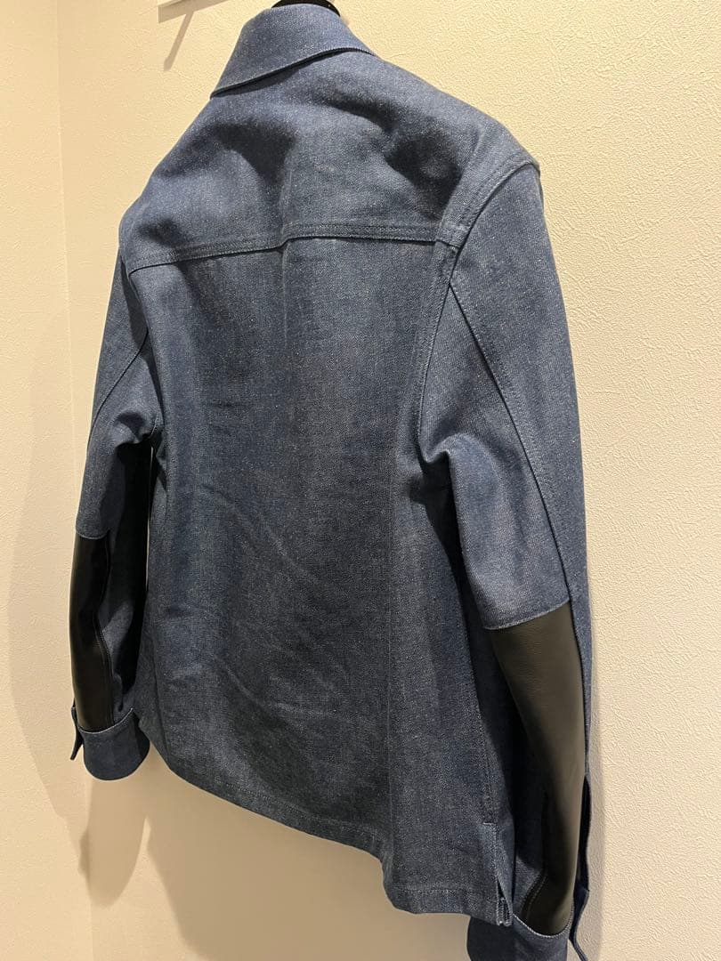 JIL SANDER デニムジャケット エルボーレザーパッチ 44